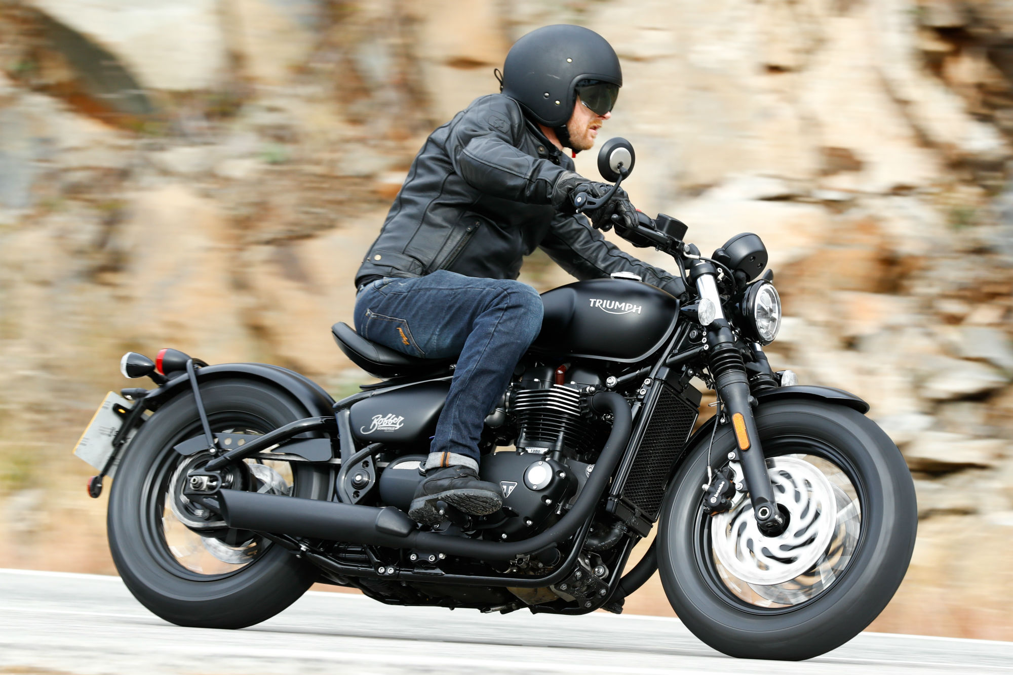 Black 2024 bobber triumph